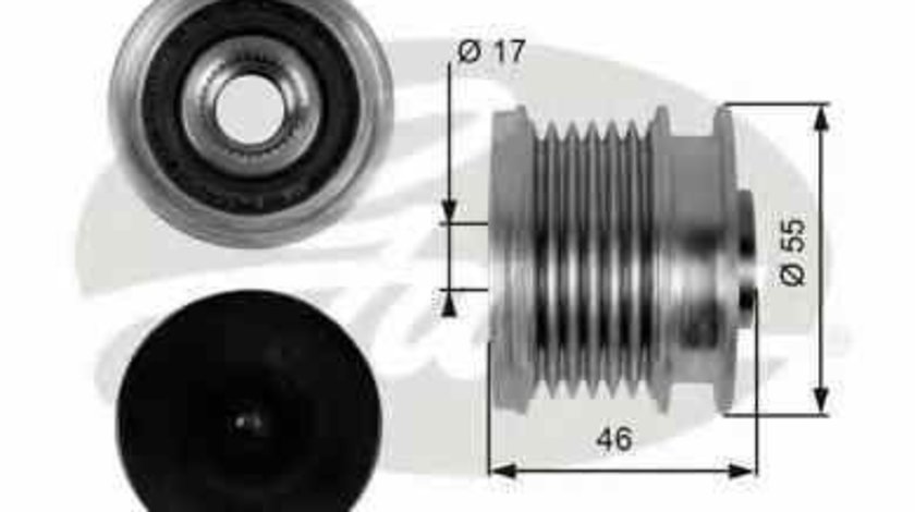 Fulie alternator MERCEDES-BENZ C-CLASS W204 GATES OAP7092