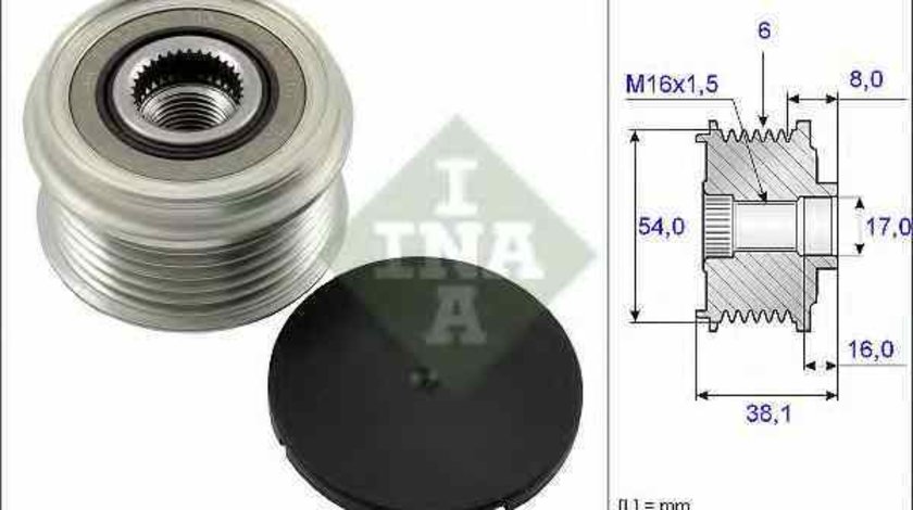 Fulie alternator OPEL CORSA C caroserie F08 W5L INA 535 0063 10