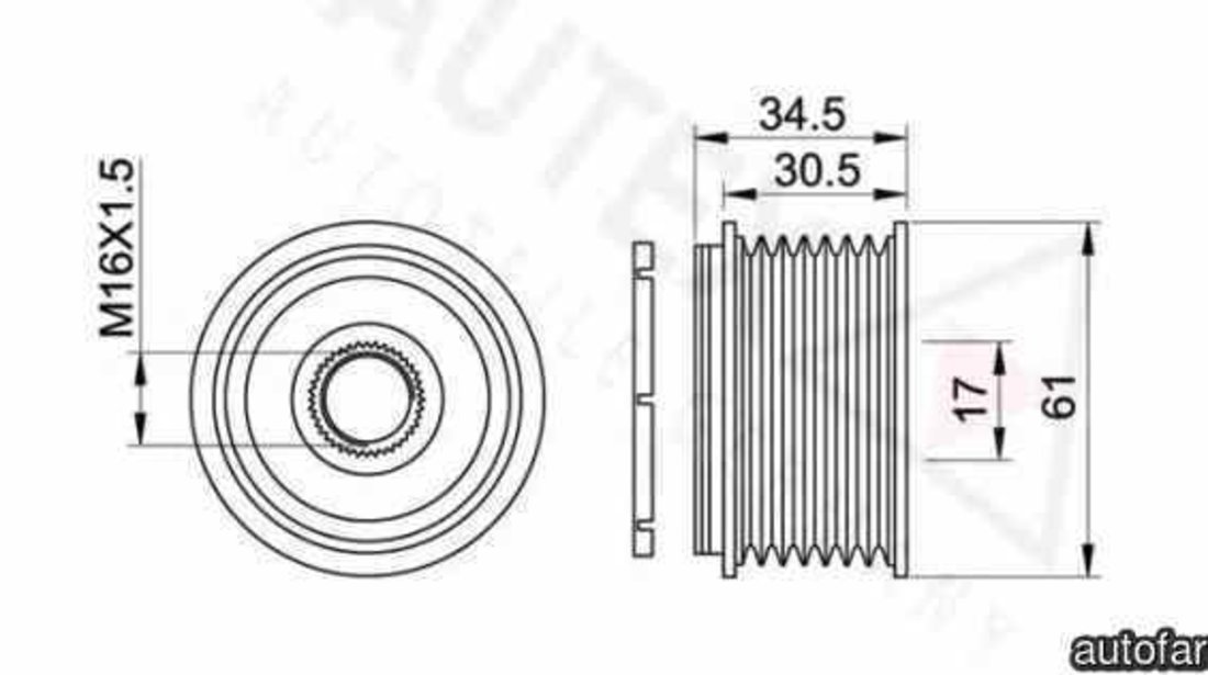 Fulie alternator VW TOUAREG 7LA 7L6 7L7 AUTEX 654195