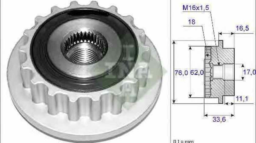 Fulie alternator VW TOUAREG 7LA 7L6 7L7 INA 535 0118 10