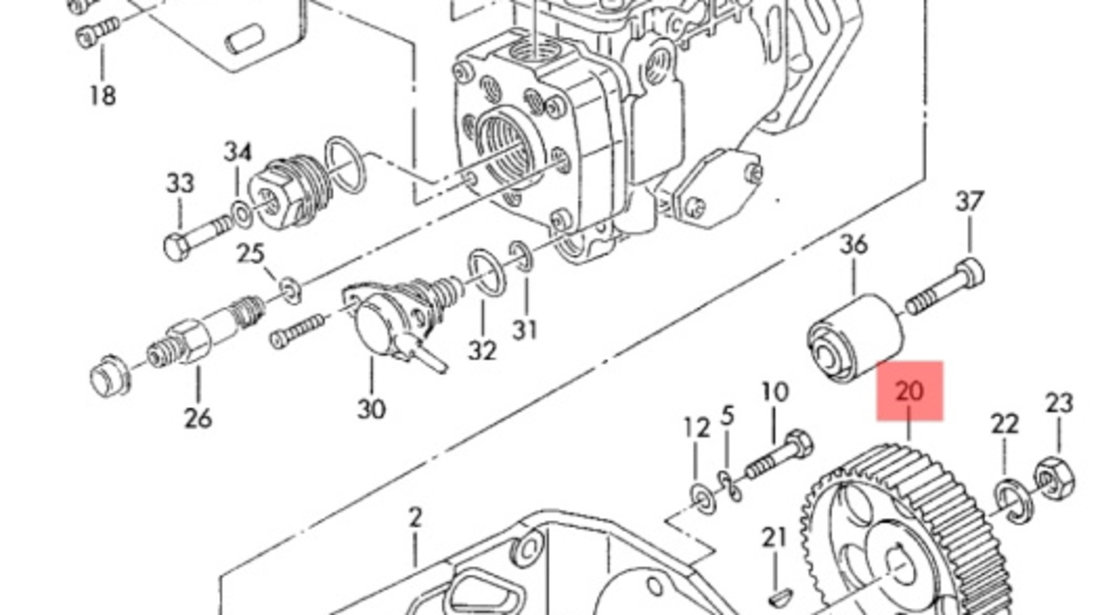 Fulie ax cu came 1.9 TDI euro 2 Volkswagen Passat B5 1996 1997 1998 1999 2000 OEM 028130111A