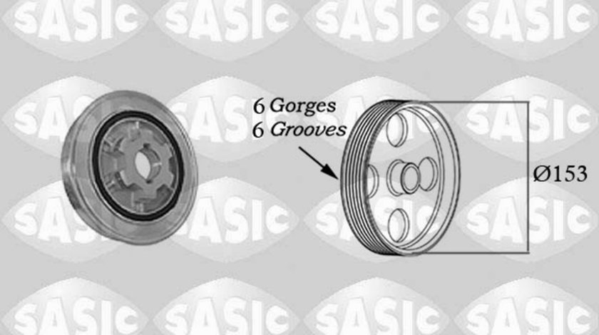 Fulie curea, arbore cotit (2150023 SAS) Citroen,PEUGEOT