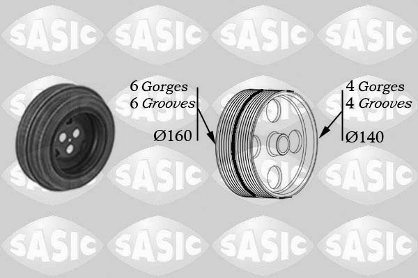 Fulie curea, arbore cotit (2150028 SAS) Citroen,FORD,PEUGEOT