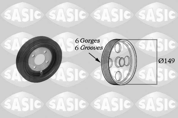 Fulie curea, arbore cotit (2150031 SAS) Citroen,PEUGEOT