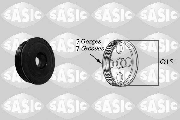 Fulie curea, arbore cotit (2154018 SAS) RENAULT
