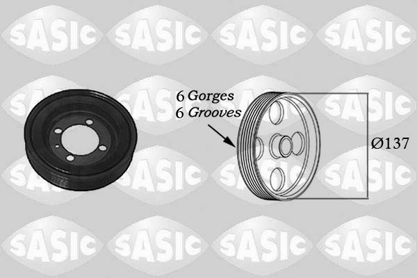 Fulie curea, arbore cotit (2156015 SAS) OPEL