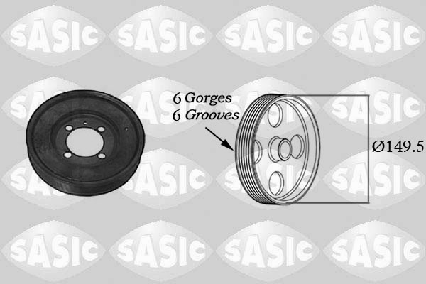 Fulie curea, arbore cotit (2156017 SAS) OPEL
