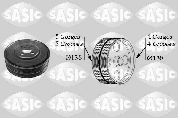 Fulie curea, arbore cotit (2156027 SAS) AUDI,SKODA,VW