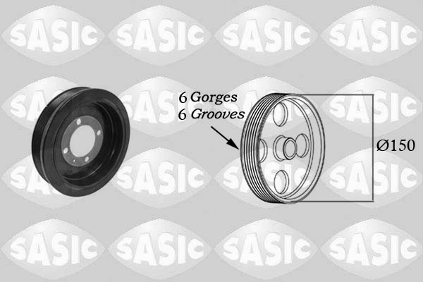 Fulie curea, arbore cotit (2156062 SAS) OPEL