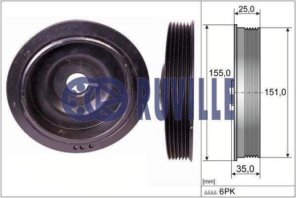 Fulie curea, arbore cotit (515511 EVR) DACIA,MERCEDES-BENZ,NISSAN,RENAULT