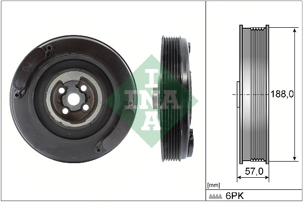 Fulie curea, arbore cotit (544000210 INA) AUDI,FORD,VOLVO,VW