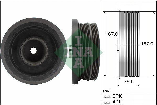 Fulie curea, arbore cotit (544008210 INA) BMW