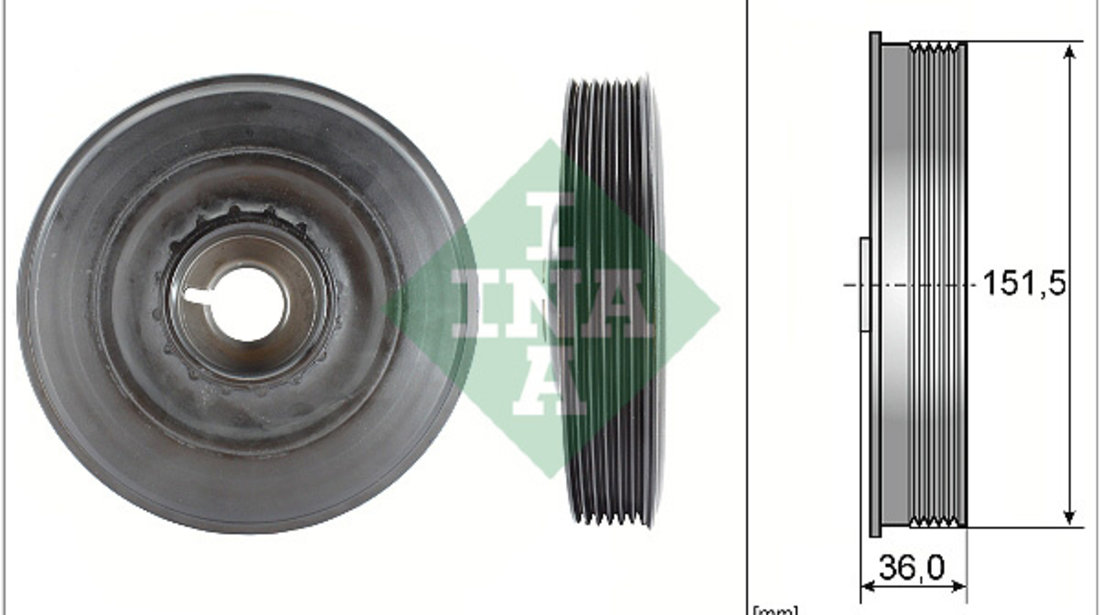 Fulie curea, arbore cotit (544009010 INA) DACIA,INFINITI,LADA,MAHINDRA RENAULT,MERCEDES-BENZ,NISSAN,RENAULT