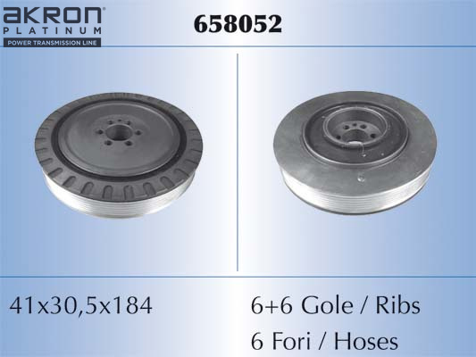 Fulie curea, arbore cotit (658052 AKR) ALFA ROMEO,FIAT,LANCIA