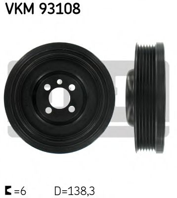 Fulie curea, arbore cotit AUDI A1 (8X1, 8XK, 8XF) (2010 - 2016) SKF VKM 93108 piesa NOUA