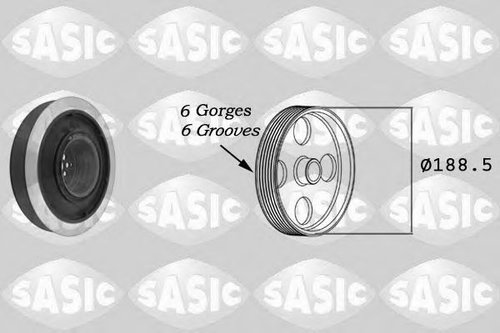 Fulie curea, arbore cotit AUDI A4 Cabriolet (8H7, B6, 8HE, B7) (2002 - 2009) SASIC 9001805 piesa NOU...