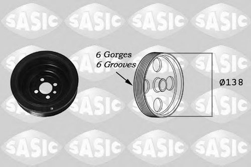 Fulie curea, arbore cotit AUDI A6 (4G2, C7, 4GC) (2010 - 2016) SASIC 2156018 piesa NOUA