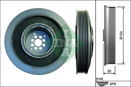 Fulie curea, arbore cotit AUDI A8 (4E) (2002 - 2010) INA 544 0102 10 piesa NOUA