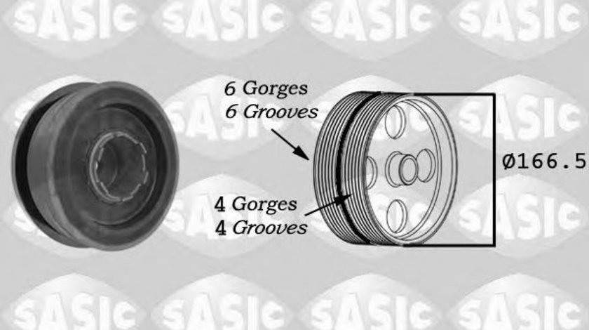 Fulie curea, arbore cotit BMW Seria 1 (E87) (2003 - 2013) SASIC 9001808 piesa NOUA