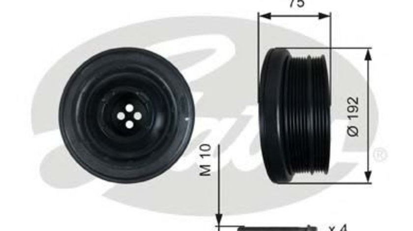 Fulie curea, arbore cotit BMW Seria 3 Cabriolet (E46) (2000 - 2007) GATES TVD1050A piesa NOUA