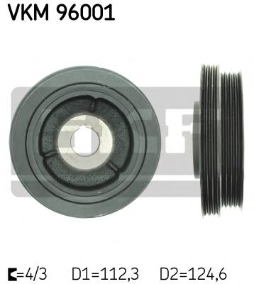 Fulie curea, arbore cotit CHEVROLET SPARK (2005 - 2016) SKF VKM 96001 piesa NOUA