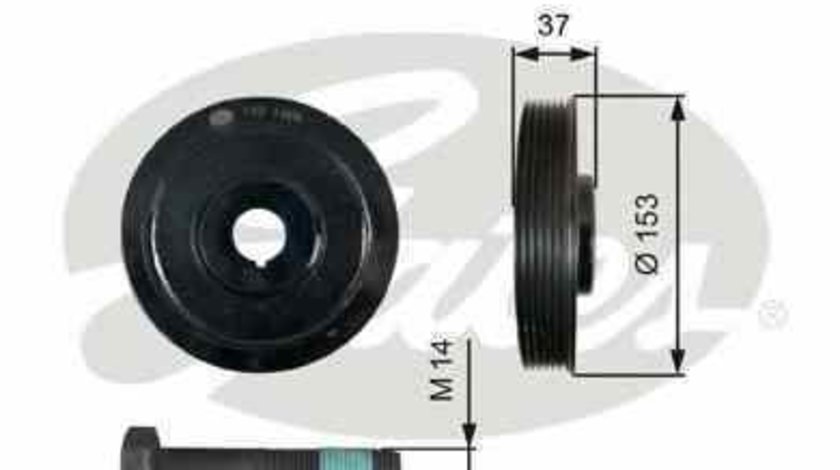 Fulie curea arbore cotit CITROËN JUMPY caroserie BS BT BY BZ GATES TVD1006A