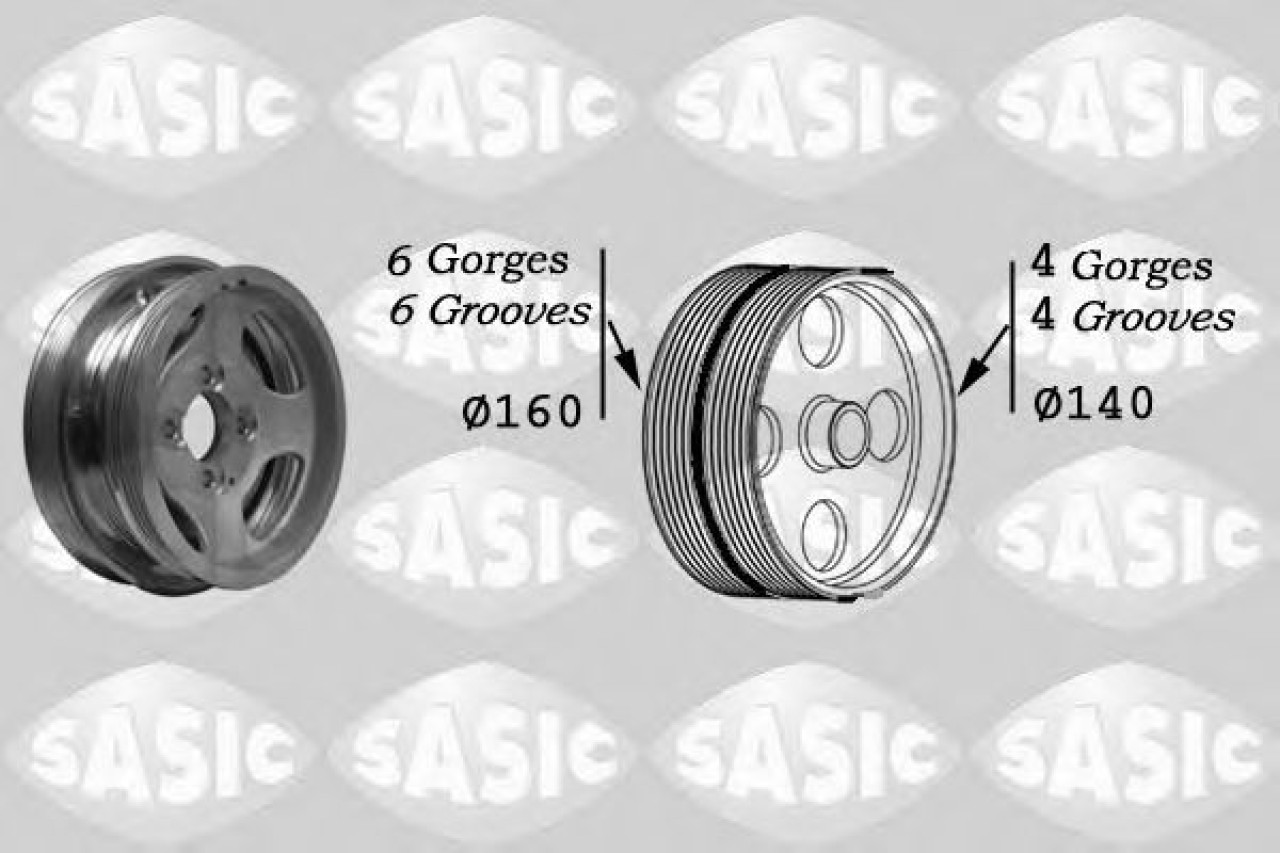 Fulie curea, arbore cotit FIAT QUBO (225) (2008 - 2016) SASIC 2156037 piesa NOUA