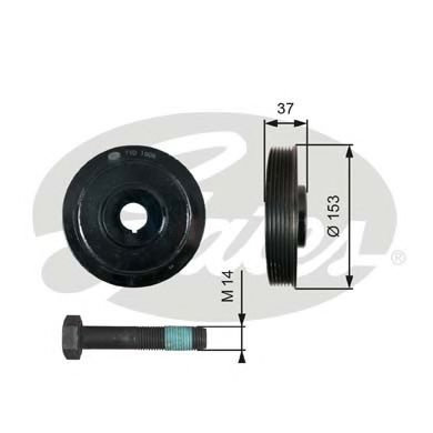 Fulie curea, arbore cotit FIAT SCUDO caroserie (220L) (1996 - 2006) GATES TVD1006A piesa NOUA