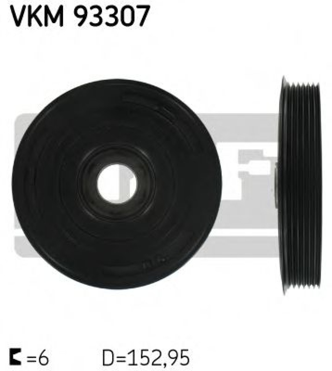 Fulie curea, arbore cotit FORD FIESTA V (JH, JD) (2001 - 2010) SKF VKM 93307 piesa NOUA