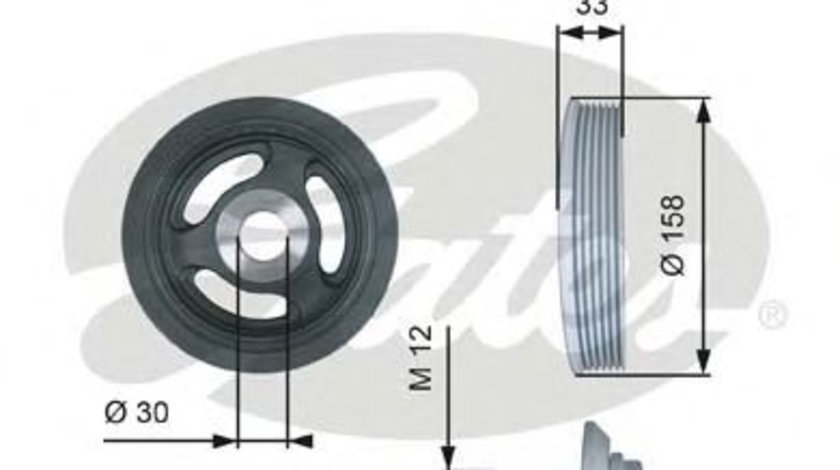 Fulie curea, arbore cotit FORD FOCUS III Turnier (2010 - 2016) GATES TVD1061A piesa NOUA