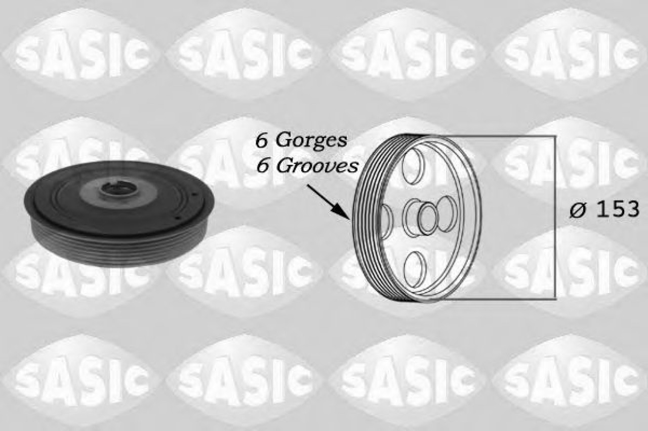 Fulie curea, arbore cotit FORD FUSION (JU) (2002 - 2012) SASIC 2150012 piesa NOUA