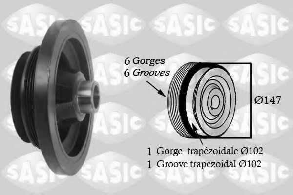 Fulie curea, arbore cotit MERCEDES SPRINTER 3-t caroserie (903) (1995 - 2006) SASIC 2156060 piesa NOUA
