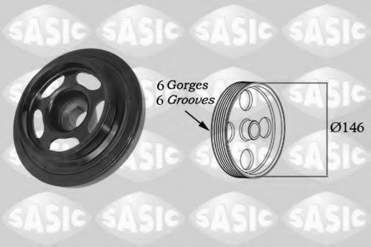 Fulie curea, arbore cotit MERCEDES SPRINTER 5-t platou / sasiu (905) (2001 - 2006) SASIC 2156059 piesa NOUA