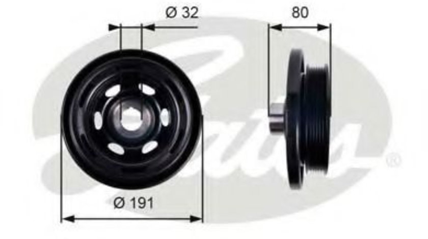 Fulie curea, arbore cotit MERCEDES VITO bus (W639) (2003 - 2016) GATES TVD1089 piesa NOUA