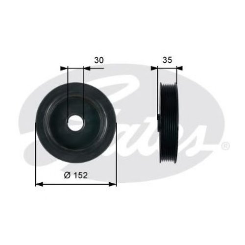 Fulie curea, arbore cotit NISSAN INTERSTAR bus (X70) (2002 - 2016) GATES TVD1127 piesa NOUA