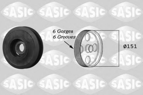 Fulie curea, arbore cotit OPEL ASTRA G Combi (F35) (1998 - 2009) SASIC 2156008 piesa NOUA