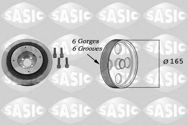 Fulie curea, arbore cotit OPEL ASTRA H (L48) (2004 - 2016) SASIC 9001813 piesa NOUA
