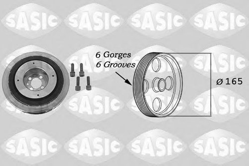 Fulie curea, arbore cotit OPEL ZAFIRA B (A05) (2005 - 2016) SASIC 9001813 piesa NOUA