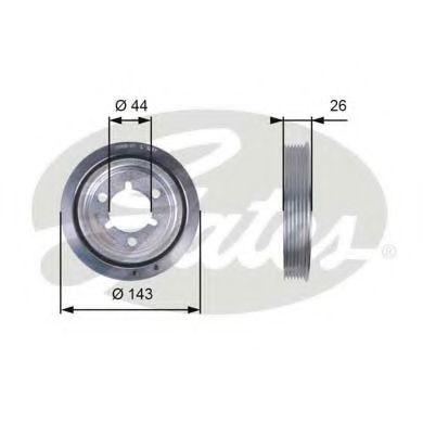 Fulie curea, arbore cotit PEUGEOT 308 SW (2007 - 2016) GATES TVD1055 piesa NOUA