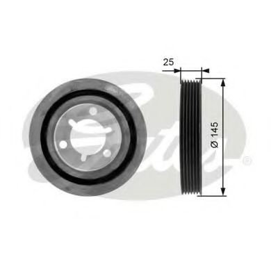 Fulie curea, arbore cotit PEUGEOT BIPPER Tepee (2008 - 2016) GATES TVD1056 piesa NOUA