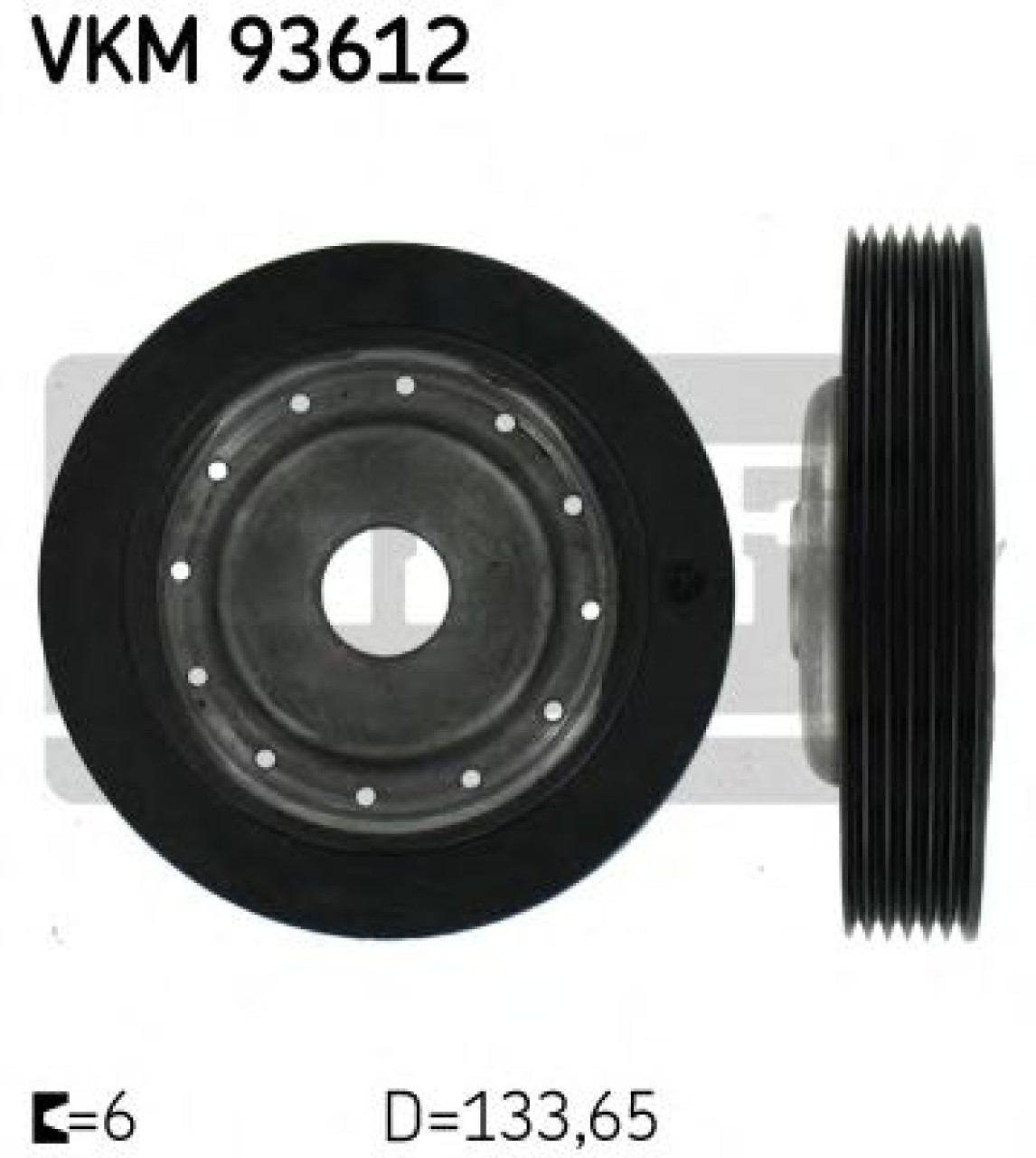 Fulie curea, arbore cotit RENAULT CLIO II (BB0/1/2, CB0/1/2) (1998 - 2005) SKF VKM 93612 piesa NOUA