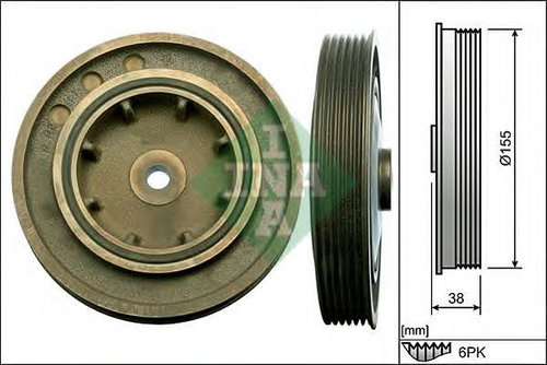 Fulie curea, arbore cotit RENAULT LAGUNA II (BG0/1) (2001 - 2016) INA 544 0101 10 piesa NOUA