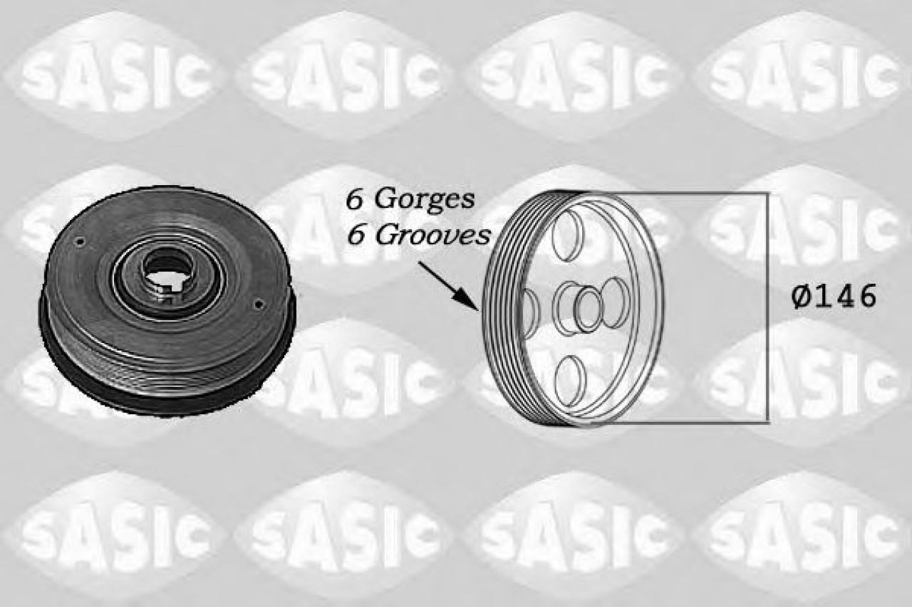 Fulie curea, arbore cotit RENAULT MASTER II bus (JD) (1998 - 2010) SASIC 2154013 piesa NOUA