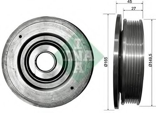 Fulie curea, arbore cotit RENAULT MASTER II platou / sasiu (ED/HD/UD) (1998 - 2010) INA 544 0094 10 ...