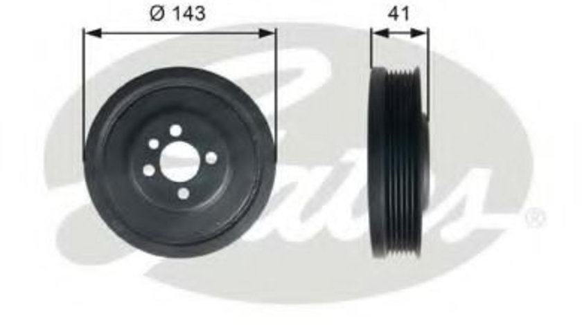 Fulie curea, arbore cotit SKODA OCTAVIA II Combi (1Z5) (2004 - 2013) GATES TVD1001 piesa NOUA