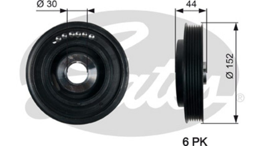 Fulie curea, arbore cotit (TVD1105 GAT) NISSAN,RENAULT