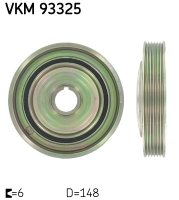 Fulie curea, arbore cotit (VKM93325 SKF) Citroen,PEUGEOT