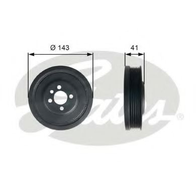 Fulie curea, arbore cotit VW PASSAT (3C2) (2005 - 2010) GATES TVD1001 piesa NOUA