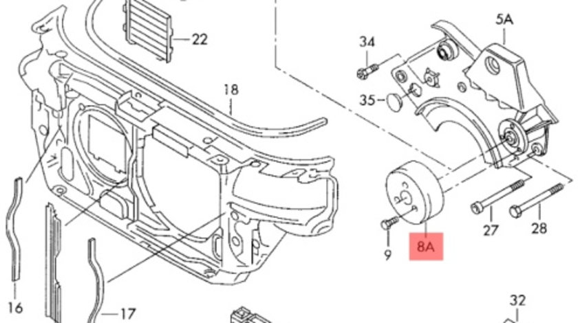 Fulie pompa apa Audi A6 4B (C5) 2002 2003 Sedan 2.5 TDI AKE OEM 059119145A