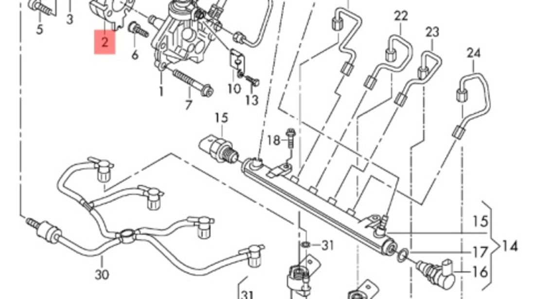 Fulie pompa inalta presiune Audi A4 B8 2.0 TDI CGLC 2012 03L 130 238 A OEM 03L130111E 03L130238A